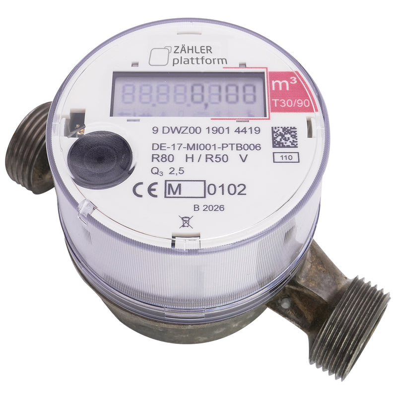 Funk Wasserzähler Warm bis 90°C 110 mm Eichung 2022