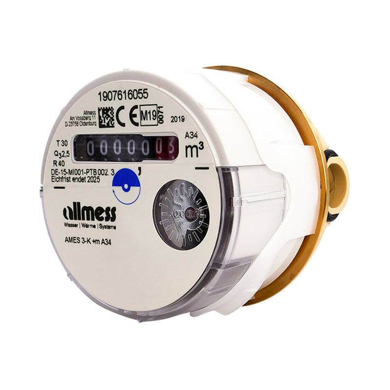 Komplettset Montageblock ISO-Typ A34 Allmess Mono Kalt mit DVGW-Ventil WG TEC 3000