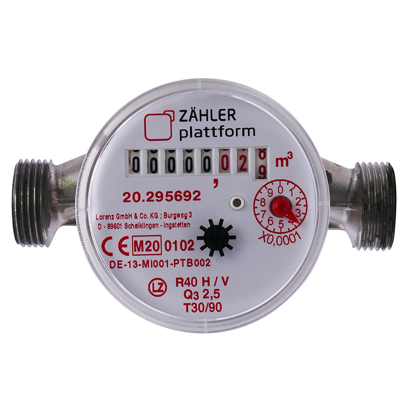 ZÄHLER plattform Wasserzähler 110 mm Warm bis 90°C Eichung 2024