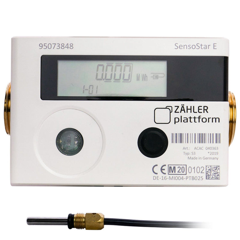 ZÄHLER plattform Wärmezähler SensoStar E Qn 1,5 m³/h Baulänge 130 mm TF 5,2 mm Eichung 2021 Engelmann Sensor GmbH 