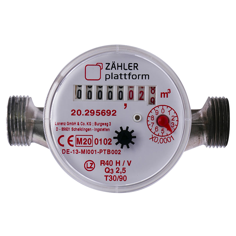 ZÄHLER plattform Wasserzähler 110 mm Warm bis 90°C Eichung 2024