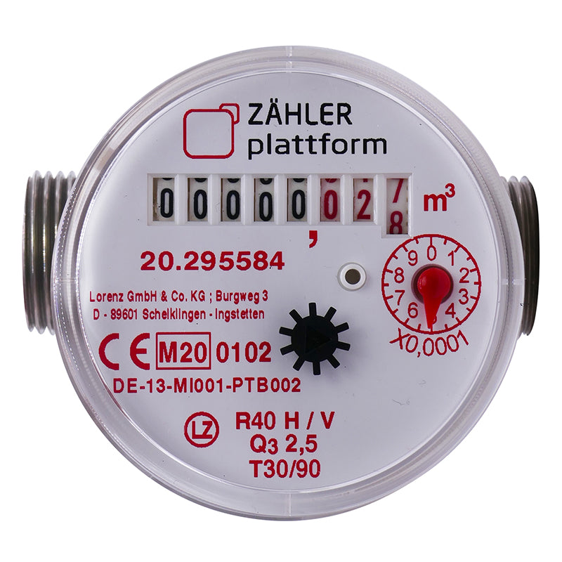 ZÄHLER plattform Wasserzähler 80 mm Warm bis 90°C Eichung 2025