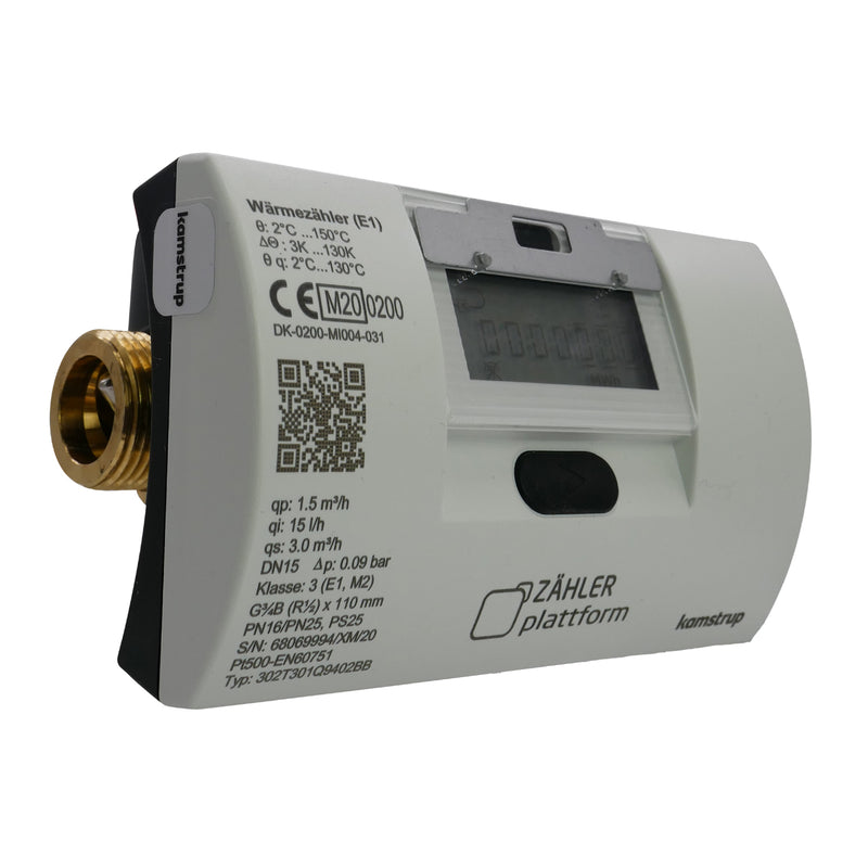 ZÄHLER plattform Ultraschall Wärmezähler MULTICAL® 303 Qn 1,5 m³/h, BL 110 mm Eichung 2025 inklusive Einbausatz 3/4"