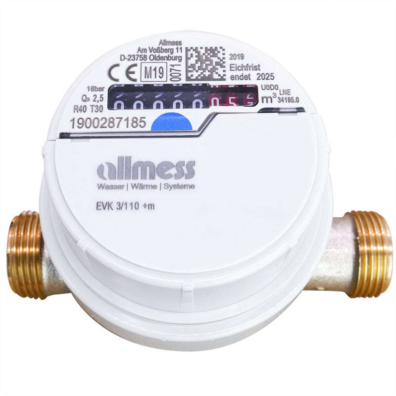 Allmess Wasserzähler 110 mm Warm und Kalt Eichung 2025