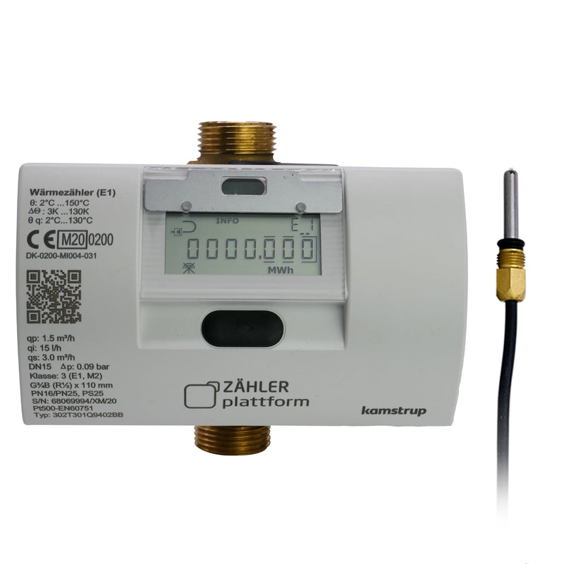 Funk Wärmezähler MULTICAL® 303 Qn 1,5 m³/h Baulänge 110 mm TF Ø 5,2 Eichung 2025